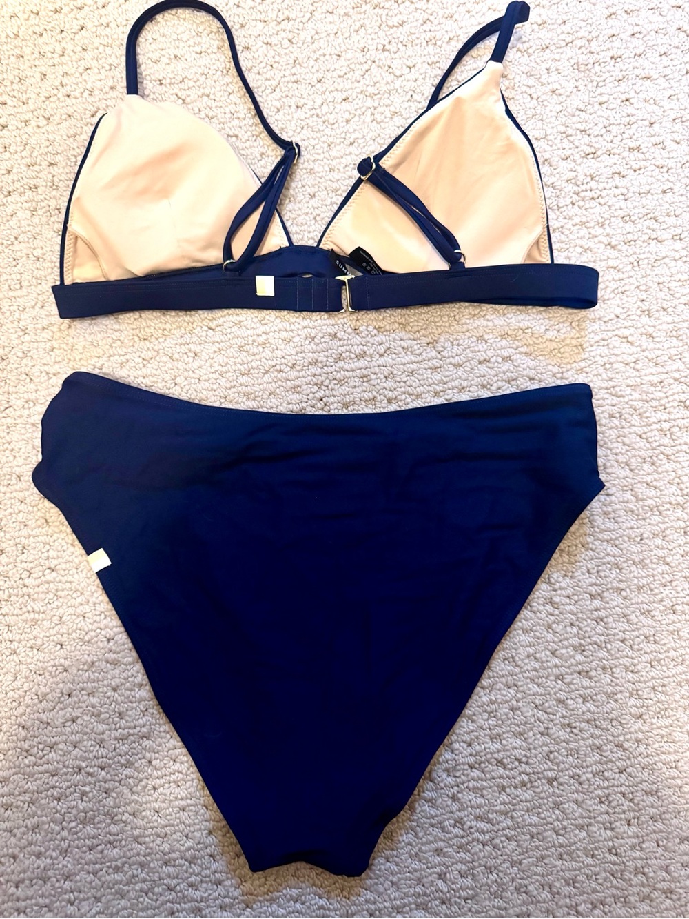 SummersaultNavy Triangle Bikini Set - Two Piece Swimwear (never worn) - Picture 2 of 2